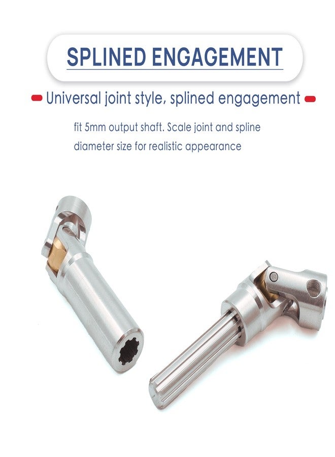 HOPLEX Universal Stainless Steel Drive Shaft Heavy-Duty Driveshafts for Axial SCX10 90046 AXI03007 TRX4 Redcat Gen8 1/10 RC Car Crawler Upgrade 75mm-95mm(1PC) - Image 3